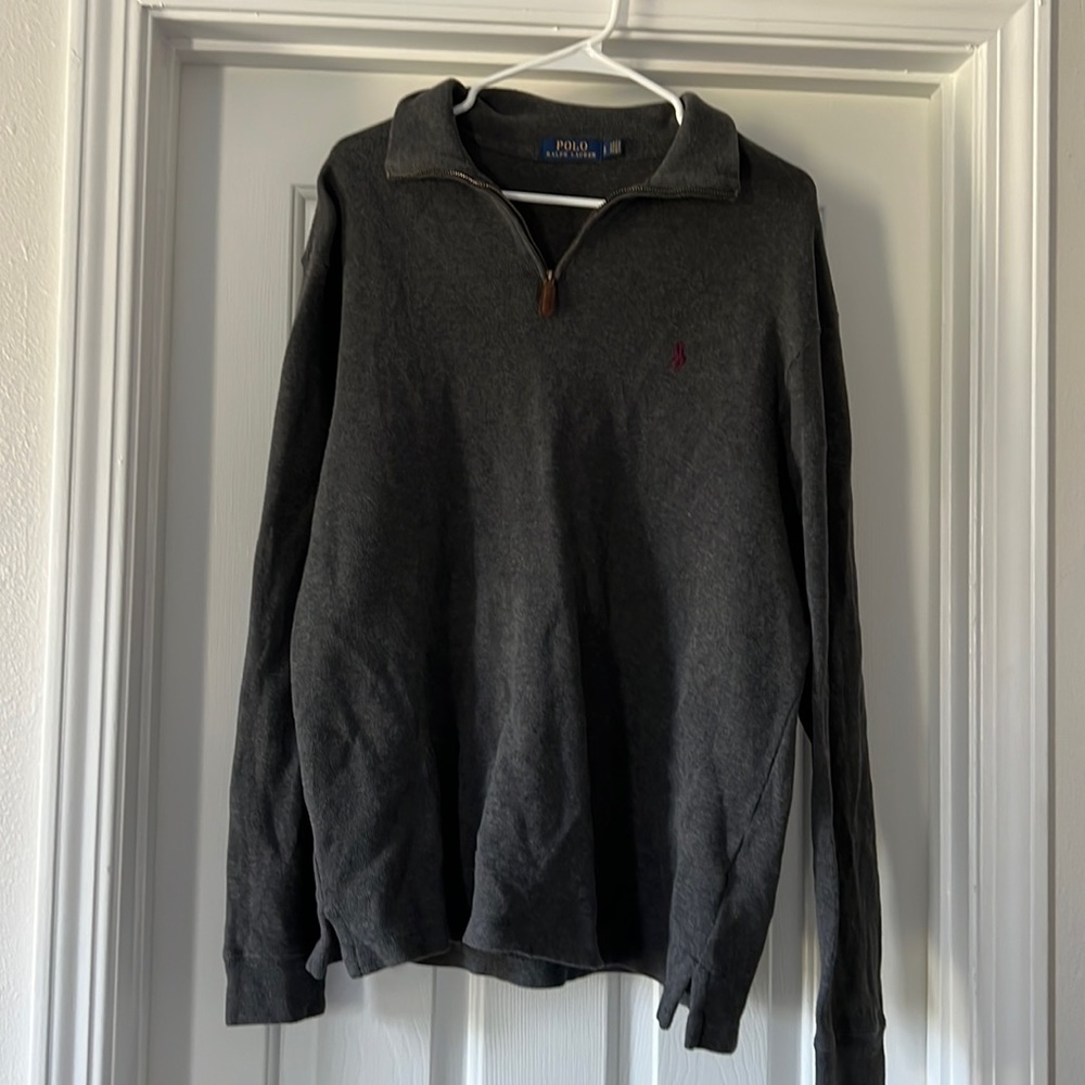 Polo 1/4 zip pullover sweater
